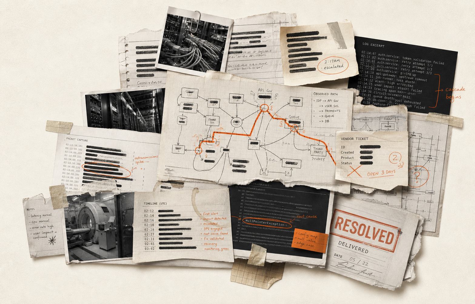 3PS incident case files mapped across systems, evidence notes, and recovery paths.